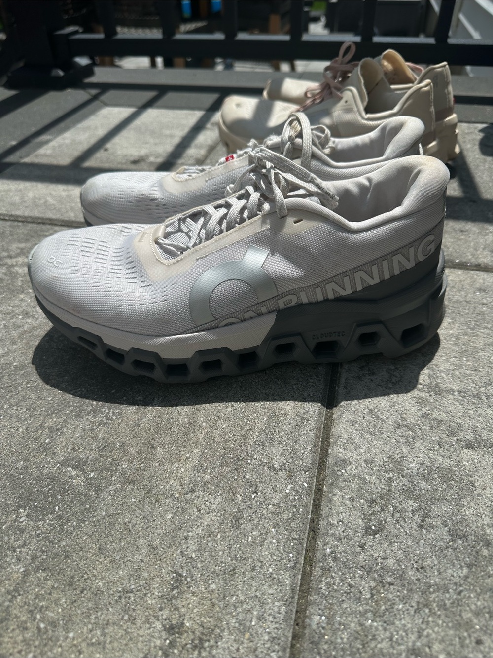 On Running Women's Sneakers - Light Beige & Gray Sole